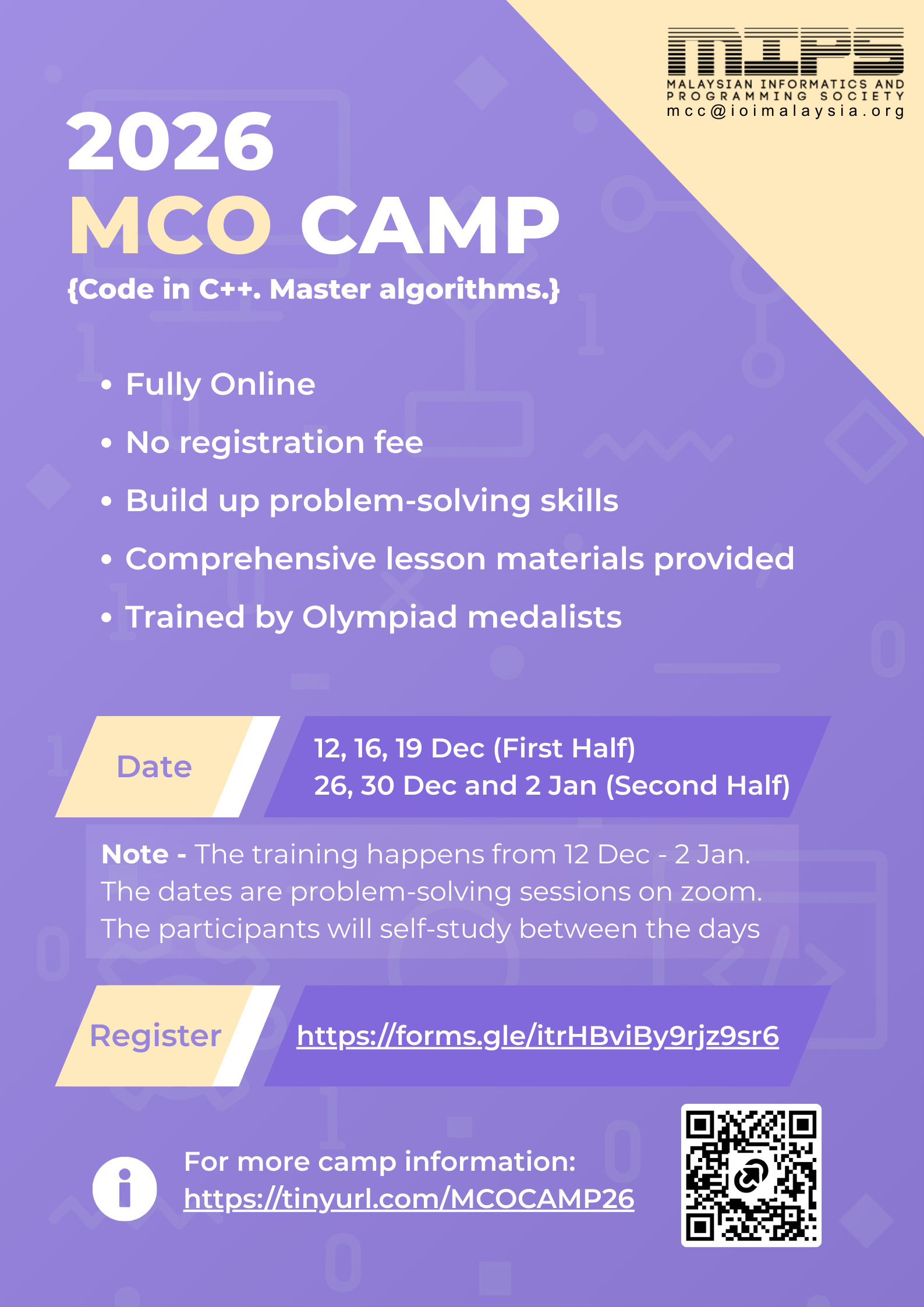 MCO 2026 Training Camp